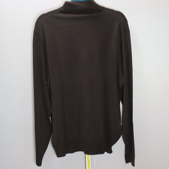 Jos A Bank Signature Black Silk Mock Neck Sweater Size L - Picture 3 of 4